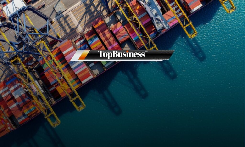 Photo of a port with containers stacked neatly, representing supply chain management.
