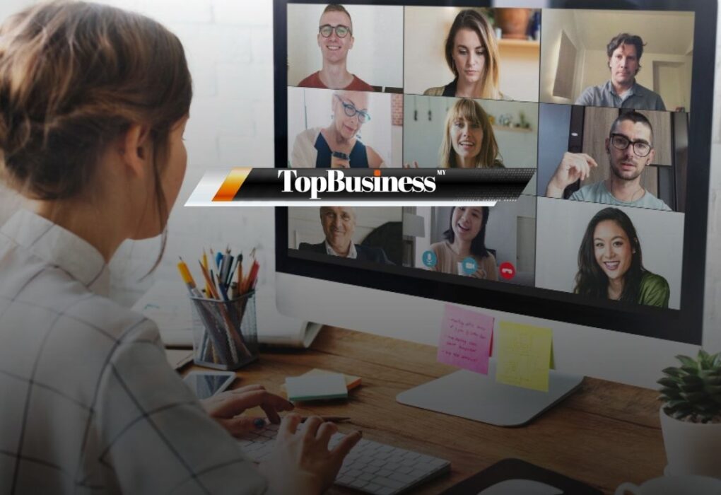 Photo of colleagues using AI project management tools and holding a virtual meeting